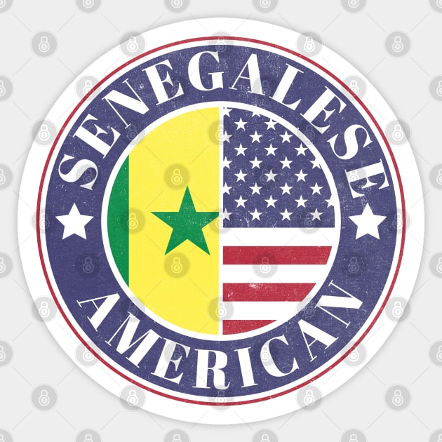 Proud Senegalese-American Badge - Senegal Flag Sticker by Yesteeyear